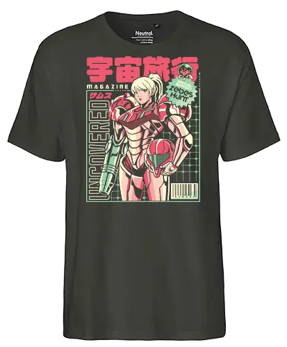 Space voyage - Bounty Hunter, ridley, alien, space, scifi, game, gaming, video game, zebes, galaxy - Fairtrade T-Shirt