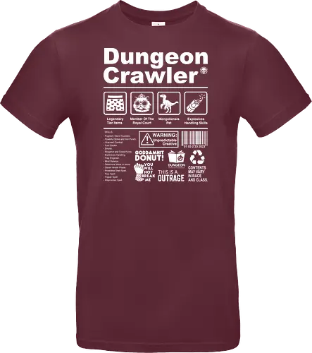 Dungeon Crawler label - dungeon crawler carl, labels, princess donut, cat, novel, books, retro, vintage, princess donut, fantasy - Standard T-Shirt