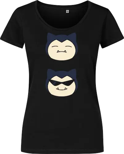 Sleepy to Swag: The Big Guy Glow-Up - Snorlax shirt, funny Pokemon merch, sleepy monster graphic tee, retro anime sunglasses, nostalgic gaming streetwear, lazy day aesthetic clothing, minimalist gamer fashion, Squirtle squad glasses design, cool pocket monster tee, funny otaku apparel - Damen T-Shirt
