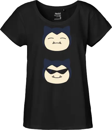 Sleepy to Swag: The Big Guy Glow-Up - Snorlax shirt, funny Pokemon merch, sleepy monster graphic tee, retro anime sunglasses, nostalgic gaming streetwear, lazy day aesthetic clothing, minimalist gamer fashion, Squirtle squad glasses design, cool pocket monster tee, funny otaku apparel - Fairtrade Girl Shirt
