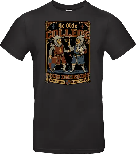Medieval Knight College - Medieval, Knights, Knight, College Humor, College, Retro College, College Parody, University, University Shirt, Fake University, Decisions, Bad Decisions, Decision, Wise, Warrior, War, Fight, Battle, Fun, Funny, Rpg, Role-play, Role-playing, Roleplay Game, Role-playing Game, Critical Role, Roleplay, Roleplaying, D20, Roleplaying Game, Pen and Paper, Dungeon Master, Pen and Paper, Pen and paper, Dungeon, Fantasy, Adventure, Mascot, Meme - Standard T-Shirt
