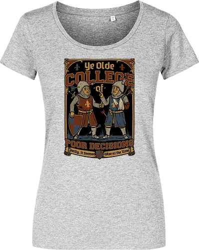 Medieval Knight College - Medieval, Knights, Knight, College Humor, College, Retro College, College Parody, University, University Shirt, Fake University, Decisions, Bad Decisions, Decision, Wise, Warrior, War, Fight, Battle, Fun, Funny, Rpg, Role-play, Role-playing, Roleplay Game, Role-playing Game, Critical Role, Roleplay, Roleplaying, D20, Roleplaying Game, Pen and Paper, Dungeon Master, Pen and Paper, Pen and paper, Dungeon, Fantasy, Adventure, Mascot, Meme - Damen T-Shirt