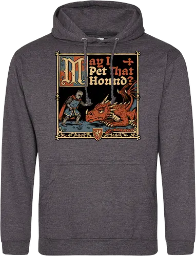 Medieval Meme Pet Dragon - Medieval, Memes, Meme, Internet, Pet, Dragon, Monster, Creature, Fun, Funny, Rpg, Role-play, Role-playing, Roleplay Game, Role-playing Game, Roleplay, Roleplaying Game, D20, Dungeon Master, Dungeon, Dungeons, Fantasy, Adventure, Magic, Magical Creatures, Magical Creature, Magical, Dog, Knight, Warrior - Standard Hoodie