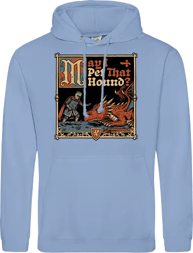 Medieval Meme Pet Dragon - Medieval, Memes, Meme, Internet, Pet, Dragon, Monster, Creature, Fun, Funny, Rpg, Role-play, Role-playing, Roleplay Game, Role-playing Game, Roleplay, Roleplaying Game, D20, Dungeon Master, Dungeon, Dungeons, Fantasy, Adventure, Magic, Magical Creatures, Magical Creature, Magical, Dog, Knight, Warrior - Standard Hoodie