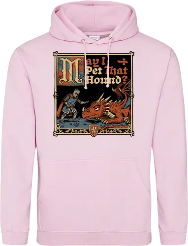 Medieval Meme Pet Dragon - Medieval, Memes, Meme, Internet, Pet, Dragon, Monster, Creature, Fun, Funny, Rpg, Role-play, Role-playing, Roleplay Game, Role-playing Game, Roleplay, Roleplaying Game, D20, Dungeon Master, Dungeon, Dungeons, Fantasy, Adventure, Magic, Magical Creatures, Magical Creature, Magical, Dog, Knight, Warrior - Standard Hoodie