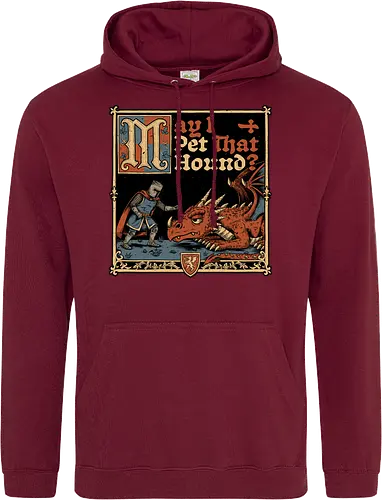 Medieval Meme Pet Dragon - Medieval, Memes, Meme, Internet, Pet, Dragon, Monster, Creature, Fun, Funny, Rpg, Role-play, Role-playing, Roleplay Game, Role-playing Game, Roleplay, Roleplaying Game, D20, Dungeon Master, Dungeon, Dungeons, Fantasy, Adventure, Magic, Magical Creatures, Magical Creature, Magical, Dog, Knight, Warrior - Standard Hoodie