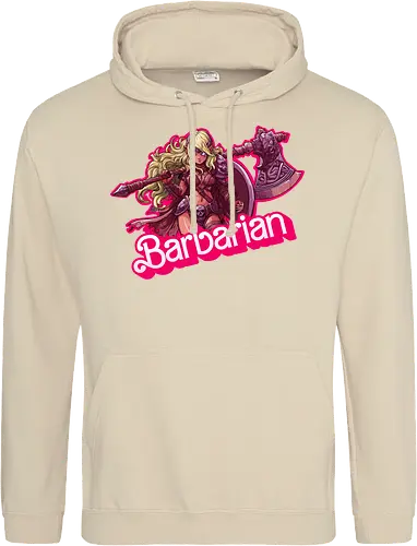 Barbarian Girl - dnd barbarian, geek girl, dungeon master gift, ttrpg gift for her, goblin dice, warrior girl, critical hit, forgotten realm, critical role, dnd character girl, dungeon crawler carl, Pen and paper, Pen and paper - Standard Hoodie