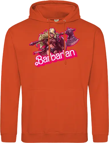 Barbarian Girl - dnd barbarian, geek girl, dungeon master gift, ttrpg gift for her, goblin dice, warrior girl, critical hit, forgotten realm, critical role, dnd character girl, dungeon crawler carl, Pen and paper, Pen and paper - Standard Hoodie