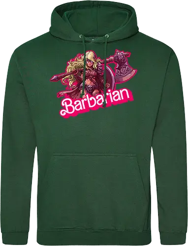 Barbarian Girl - dnd barbarian, geek girl, dungeon master gift, ttrpg gift for her, goblin dice, warrior girl, critical hit, forgotten realm, critical role, dnd character girl, dungeon crawler carl, Pen and paper, Pen and paper - Standard Hoodie