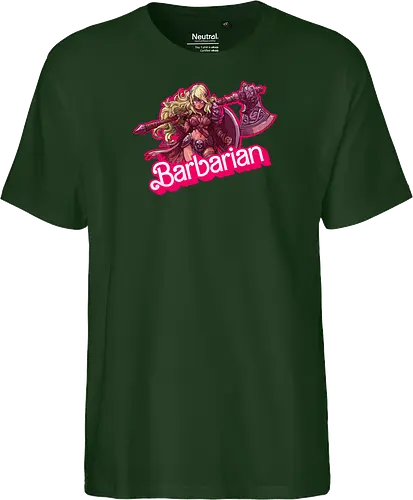 Barbarian Girl - dnd barbarian, geek girl, dungeon master gift, ttrpg gift for her, goblin dice, warrior girl, critical hit, forgotten realm, critical role, dnd character girl, dungeon crawler carl, Pen and paper, Pen and paper - Fairtrade T-Shirt