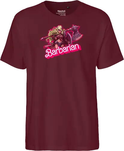 Barbarian Girl - dnd barbarian, geek girl, dungeon master gift, ttrpg gift for her, goblin dice, warrior girl, critical hit, forgotten realm, critical role, dnd character girl, dungeon crawler carl, Pen and paper, Pen and paper - Fairtrade T-Shirt