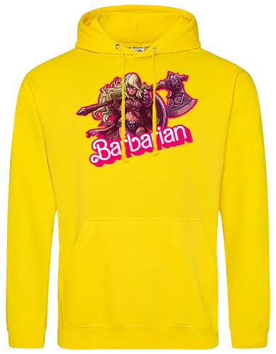 Barbarian Girl - dnd barbarian, geek girl, dungeon master gift, ttrpg gift for her, goblin dice, warrior girl, critical hit, forgotten realm, critical role, dnd character girl, dungeon crawler carl, Pen and paper, Pen and paper - Standard Hoodie