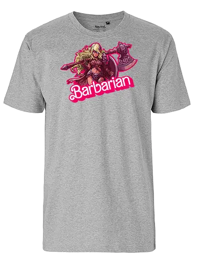 Barbarian Girl - dnd barbarian, geek girl, dungeon master gift, ttrpg gift for her, goblin dice, warrior girl, critical hit, forgotten realm, critical role, dnd character girl, dungeon crawler carl, Pen and paper, Pen and paper - Fairtrade T-Shirt