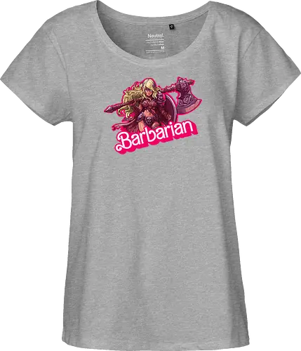Barbarian Girl - dnd barbarian, geek girl, dungeon master gift, ttrpg gift for her, goblin dice, warrior girl, critical hit, forgotten realm, critical role, dnd character girl, dungeon crawler carl, Pen and paper, Pen and paper - Fairtrade Girl Shirt