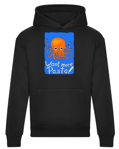 Want more Pasta! - Octopus, Hunger, Appetit, Pasta, Nudeln, Noodles - Heavyweight Hoodie