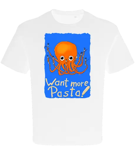 Want more Pasta! - Octopus, Hunger, Appetit, Pasta, Nudeln, Noodles - Oversize T-Shirt