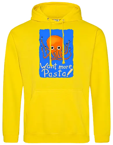 Want more Pasta! - Octopus, Hunger, Appetit, Pasta, Nudeln, Noodles - Standard Hoodie