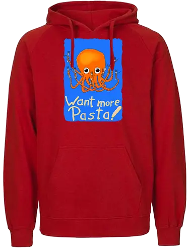 Want more Pasta! - Octopus, Hunger, Appetit, Pasta, Nudeln, Noodles - Fairtrade Hoodie