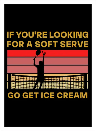 Funny Tennis Quote Vintage Retro Player Humor - Kunstdruck