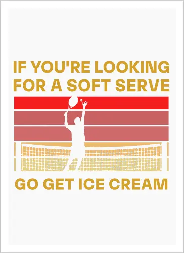 Funny Tennis Quote Vintage Retro Player Humor - Kunstdruck