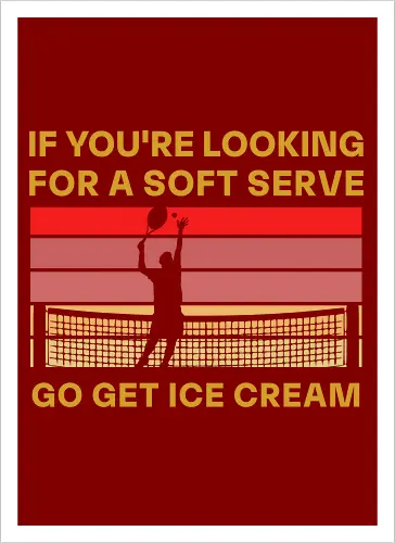 Funny Tennis Quote Vintage Retro Player Humor - Kunstdruck