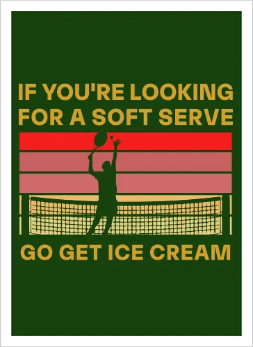 Funny Tennis Quote Vintage Retro Player Humor - Kunstdruck