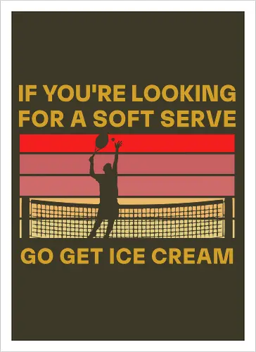 Funny Tennis Quote Vintage Retro Player Humor - Kunstdruck