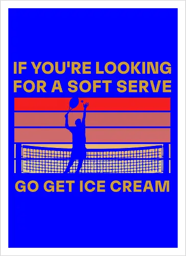 Funny Tennis Quote Vintage Retro Player Humor - Kunstdruck