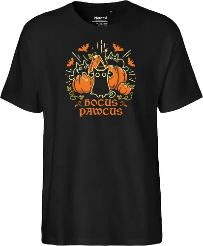Hocus Pawcus - Halloween Cats - black cats, halloween, pumpkin, spooky cute, witchy, funny quote, magical, hocus pocus, cat lover, bats, oktober, cute animals, witchcraft - Fairtrade T-Shirt