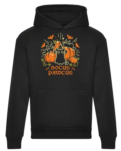 Hocus Pawcus - Halloween Cats - black cats, halloween, pumpkin, spooky cute, witchy, funny quote, magical, hocus pocus, cat lover, bats, oktober, cute animals, witchcraft - Heavyweight Hoodie