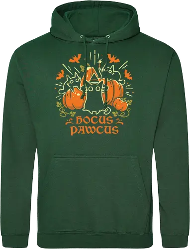 Hocus Pawcus - Halloween Cats - black cats, halloween, pumpkin, spooky cute, witchy, funny quote, magical, hocus pocus, cat lover, bats, oktober, cute animals, witchcraft - Standard Hoodie