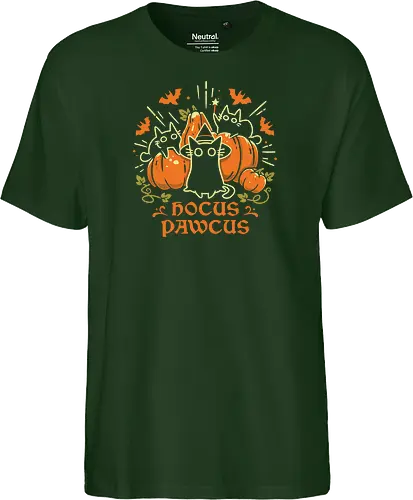 Hocus Pawcus - Halloween Cats - black cats, halloween, pumpkin, spooky cute, witchy, funny quote, magical, hocus pocus, cat lover, bats, oktober, cute animals, witchcraft - Fairtrade T-Shirt