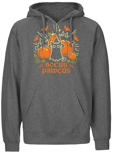 Hocus Pawcus - Halloween Cats - black cats, halloween, pumpkin, spooky cute, witchy, funny quote, magical, hocus pocus, cat lover, bats, oktober, cute animals, witchcraft - Fairtrade Hoodie