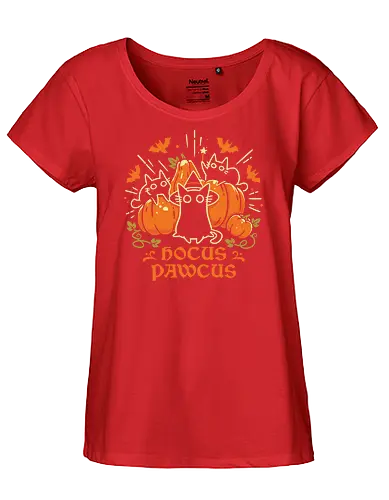 Hocus Pawcus - Halloween Cats - black cats, halloween, pumpkin, spooky cute, witchy, funny quote, magical, hocus pocus, cat lover, bats, oktober, cute animals, witchcraft - Fairtrade Girl Shirt