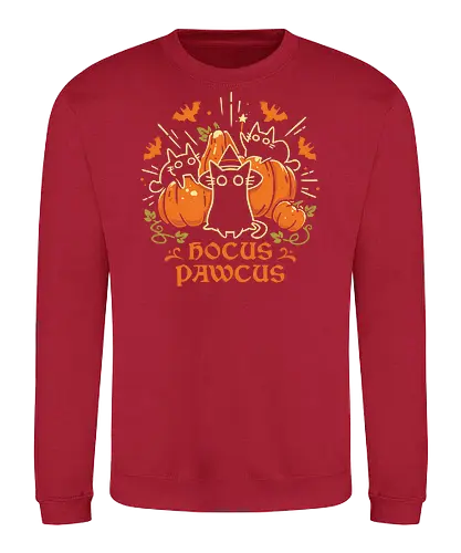 Hocus Pawcus - Halloween Cats - black cats, halloween, pumpkin, spooky cute, witchy, funny quote, magical, hocus pocus, cat lover, bats, oktober, cute animals, witchcraft - Sweatshirt