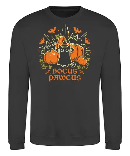 Hocus Pawcus - Halloween Cats - black cats, halloween, pumpkin, spooky cute, witchy, funny quote, magical, hocus pocus, cat lover, bats, oktober, cute animals, witchcraft - Sweatshirt