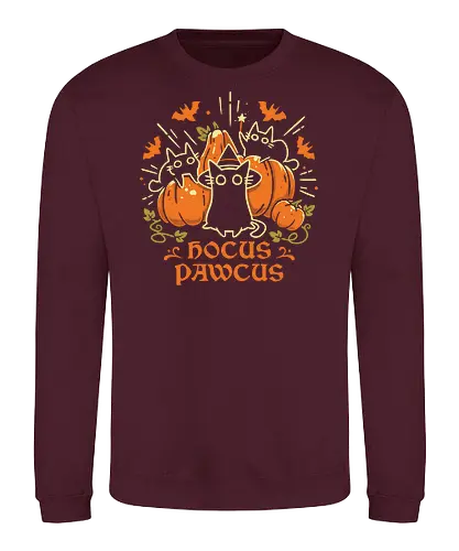 Hocus Pawcus - Halloween Cats - black cats, halloween, pumpkin, spooky cute, witchy, funny quote, magical, hocus pocus, cat lover, bats, oktober, cute animals, witchcraft - Sweatshirt