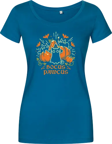 Hocus Pawcus - Halloween Cats - black cats, halloween, pumpkin, spooky cute, witchy, funny quote, magical, hocus pocus, cat lover, bats, oktober, cute animals, witchcraft - Damen T-Shirt
