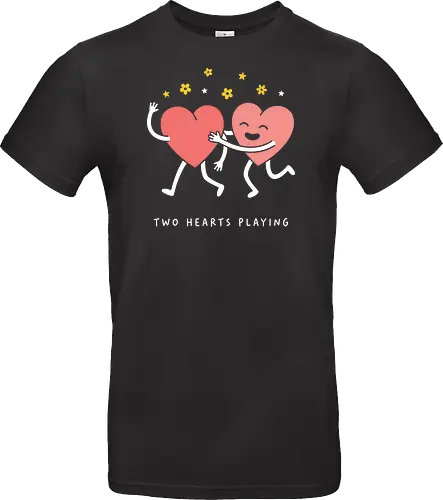 Heart to Heart: The Happy Hug - cute heart hug shirt, Valentine's day graphic tee, kawaii aesthetic apparel, matching couple shirts, best friend clothing, pastel pink heart merch, wholesome graphic design, sweet minimalist streetwear, spread love tee, happy heart character fashion - Standard T-Shirt
