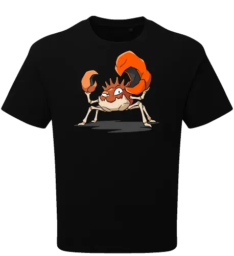 King of the Pinch: The Giant Crab - retro gaming shirt, crab graphic tee, anime pocket monster, giant claw apparel, water type monster, 90s gamer streetwear, ocean animal clothing, funny crustacean tee, retro anime aesthetic, kawaii sea creature - Oversize T-Shirt