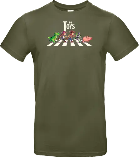 The Toys  - toy, jessie, rex, pig, buzz, woody, t-rex, dino, Tyrannosaurus Rex, abbey road, beatles, pixar - Standard T-Shirt