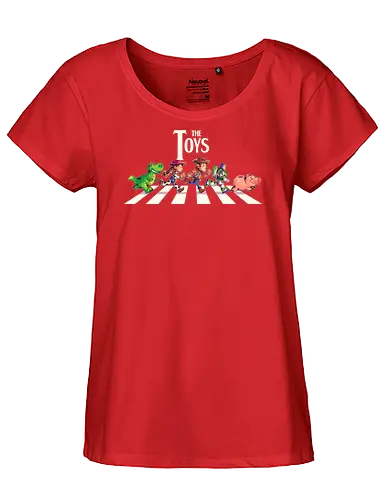 The Toys  - toy, jessie, rex, pig, buzz, woody, t-rex, dino, Tyrannosaurus Rex, abbey road, beatles, pixar - Fairtrade Girl Shirt