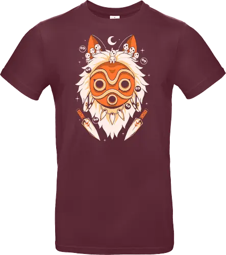 Guardian of the Magic Forest - anime, magic, movies, forest, spirit, mask, cute, fantasy, wolf, japanese, legend, nerd - Standard T-Shirt