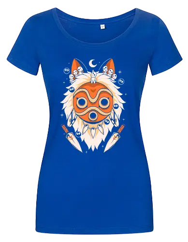 Guardian of the Magic Forest - anime, magic, movies, forest, spirit, mask, cute, fantasy, wolf, japanese, legend, nerd - Damen T-Shirt