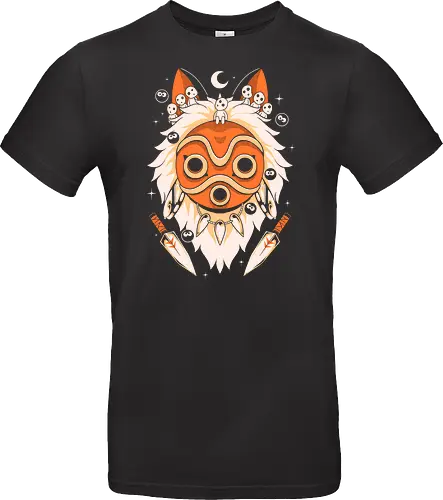 Guardian of the Magic Forest - anime, magic, movies, forest, spirit, mask, cute, fantasy, wolf, japanese, legend, nerd - Standard T-Shirt