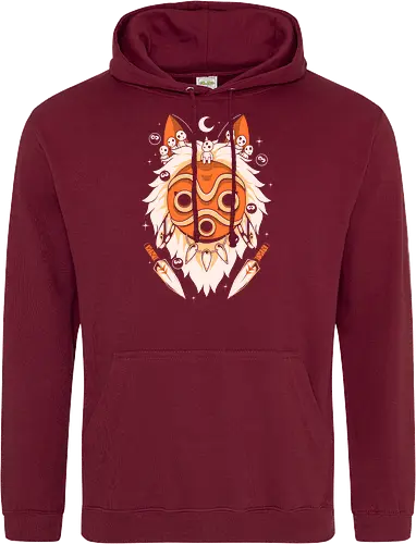 Guardian of the Magic Forest - anime, magic, movies, forest, spirit, mask, cute, fantasy, wolf, japanese, legend, nerd - Standard Hoodie