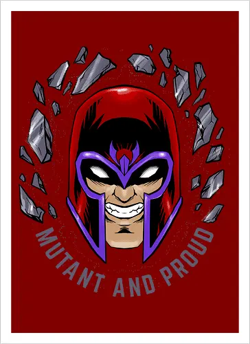 master of magnetism - villain, mutant, mutant leader, magnetism, proud, Magnet, Superhero - Kunstdruck
