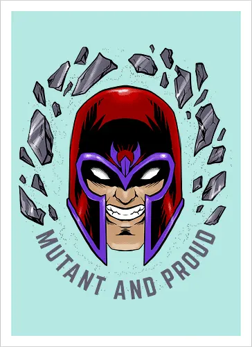 master of magnetism - villain, mutant, mutant leader, magnetism, proud, Magnet, Superhero - Kunstdruck