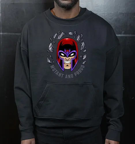 master of magnetism - villain, mutant, mutant leader, magnetism, proud, Magnet, Superhero - Cropped Sweatshirt