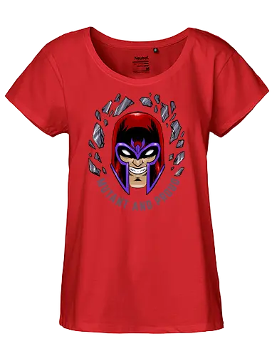 master of magnetism - villain, mutant, mutant leader, magnetism, proud, Magnet, Superhero - Fairtrade Girl Shirt